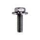 Phillips Hex Head License Plate Screw with 16mm Free Spinning Washer, Stainless Steel, M6 Diameter, 20mm Length (Pack of 50)