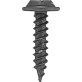 Phillips Round Washer Head Sheet Metal Screw, Steel, Black Oxide, #6 Diameter, 1/2" Length (Pack of 100)