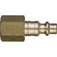 Heavy-Duty Quick Disconnect Plug, Brass, Standard Industrial, Female NPTF, 1/4" Body Size, 1/4-18" Thread Size (Pack of 2)