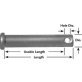Clevis Pin, 18-8 Stainless Steel, Plain Finish, 9/64" Hole Diameter, 1-17/32" Usable Length, 5/16 x 1-3/4" (Pack of 5)