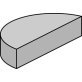 SAE J502 Woodruff Key, Number 16, Medium Carbon Steel, Smooth and Plain Finish, 1-1/8" Length, 3/16" Thickness (Pack of 25)