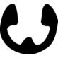 Retaining Ring, External E-Type, Steel, Black Phosphate Finish, 5/32" Shaft Diameter (Pack of 50)