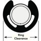 Retaining Ring, External E-Type, Steel, Black Phosphate Finish, 5/32" Shaft Diameter (Pack of 50)