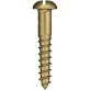 Wood Screw, Slotted Round Head, Brass, Zinc Finish, Sharp Point, #8 x 5/8" (Pack of 100)