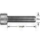 Socket Head Cap Screw, 18-8 Stainless Steel, Plain Finish, Coarse Thread, 9/64" Hex Key, #8-32 x 3/4" (Pack of 25)