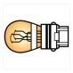 Miniature Incandescent Bulb, 12 Volts, Wedge Base, 800/10000 Life Hours, 30/2.2 Candle Power (Pack of 10)