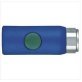 Push-Button Coupler, Steel with Plastic Cover, High Flow, Female NPTF, 1/4" Body Size, 1/4-18 Thread Size (Pack of 1)