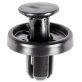 Front Fender Liner, Engine Cover, Hood/Quarter Panel Push-Type Retainer for Subaru, Nylon, Black, Fits 8mm Hole, 18mm Head (Pack of 15)