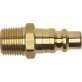 Heavy-Duty Quick Disconnect Plug, Brass, Standard Industrial, Male NPTF, 3/8" Body Size, 3/8-18" Thread Size (Pack of 2)