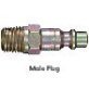 Heavy-Duty Quick Disconnect Plug, Brass, Standard Industrial, Male NPTF, 3/8" Body Size, 3/8-18" Thread Size (Pack of 2)