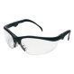 Crews - Klondike Plus Safety Glasses Black Frame Clear Lens Anti-Fog Scratch Resistant Coating (12 per pack)