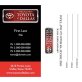 Toyota of Dallas "One Touch" Business Cards